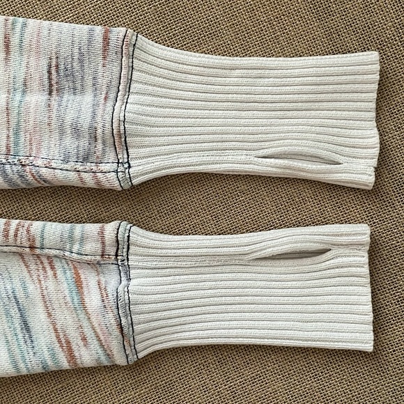 Free People Movement Honey Dove Oversized Hoodie Sweatshirt, Ocean Combo Print - Picture 7 of 12